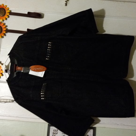 Liz & Me Signature 1X, Dark Blue Denim Blazer/Jacket NWT - Picture 2 of 6